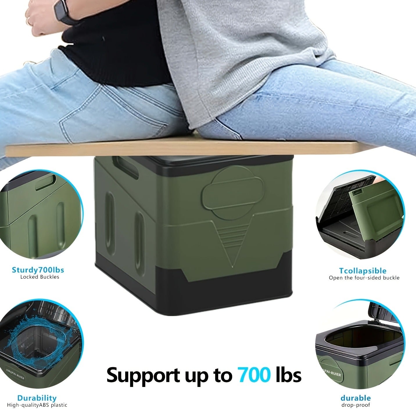 Portable Camping Toilet - Foldable Travel Potty for Emergencies