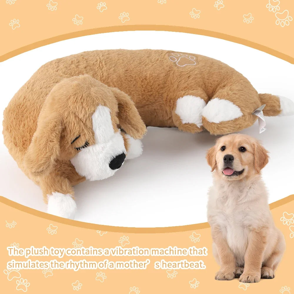 Curved Heartbeat Dog Toy - Comfort & Training Aid