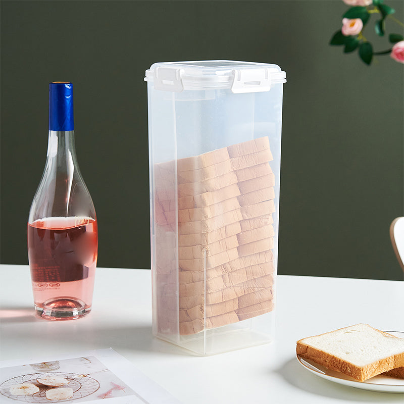 Clear Airtight Bread Container - Tall Bread Saver with Lid