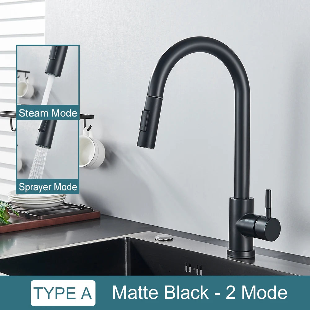 Smart Touch Kitchen Faucet: Durable, Easy Install, Water-Saving