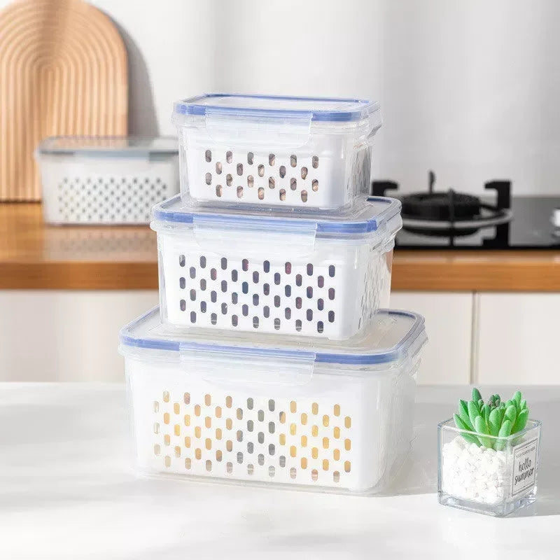 Fridge Food Storage Containers 3Pack - Keep Produce Fresh