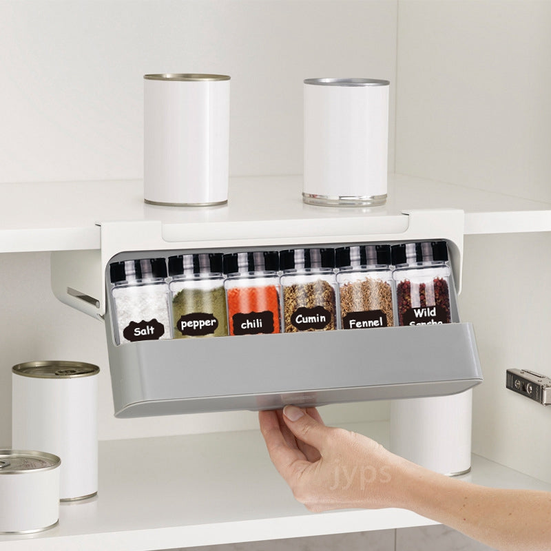 Under-Shelf Spice Rack: Easy Install Kitchen Storage Solution