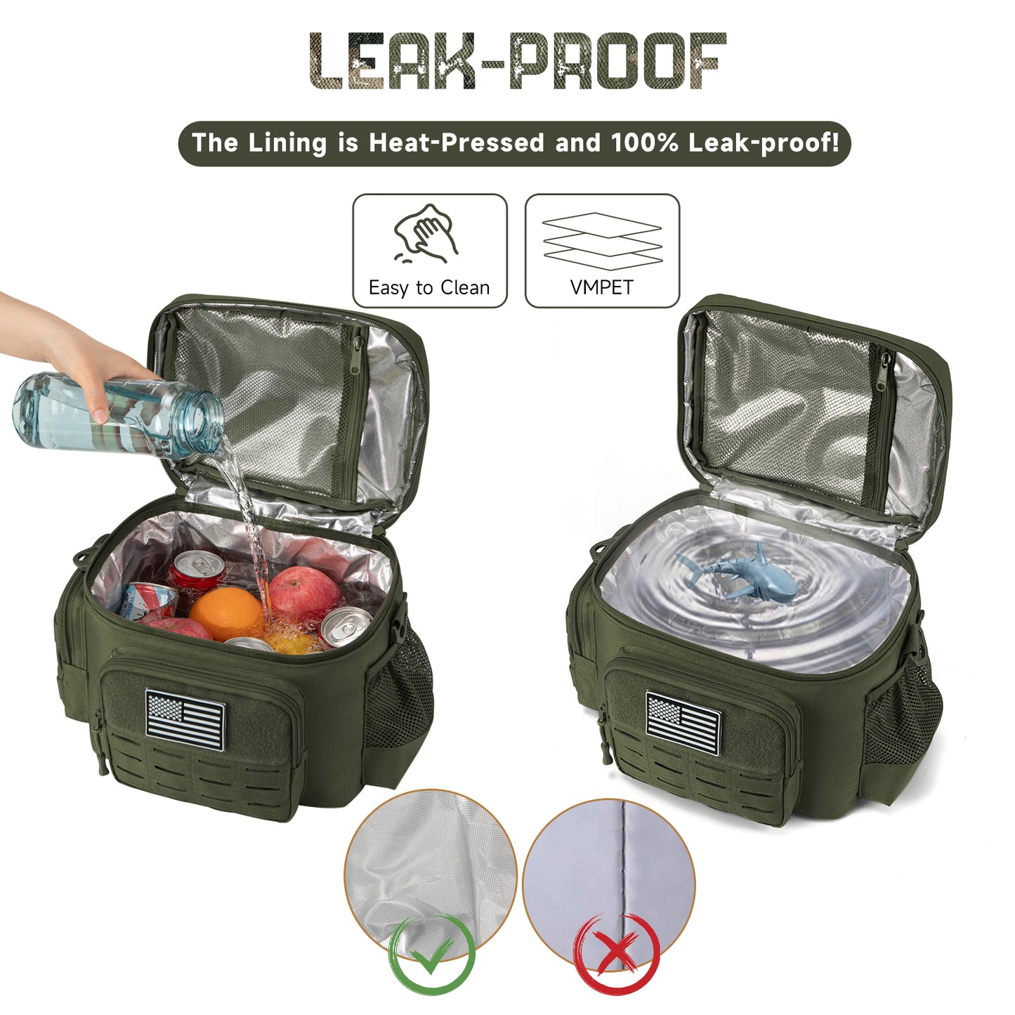 Men's Tactical Lunch Bag - Durable, Outdoor, Thermal Cooler