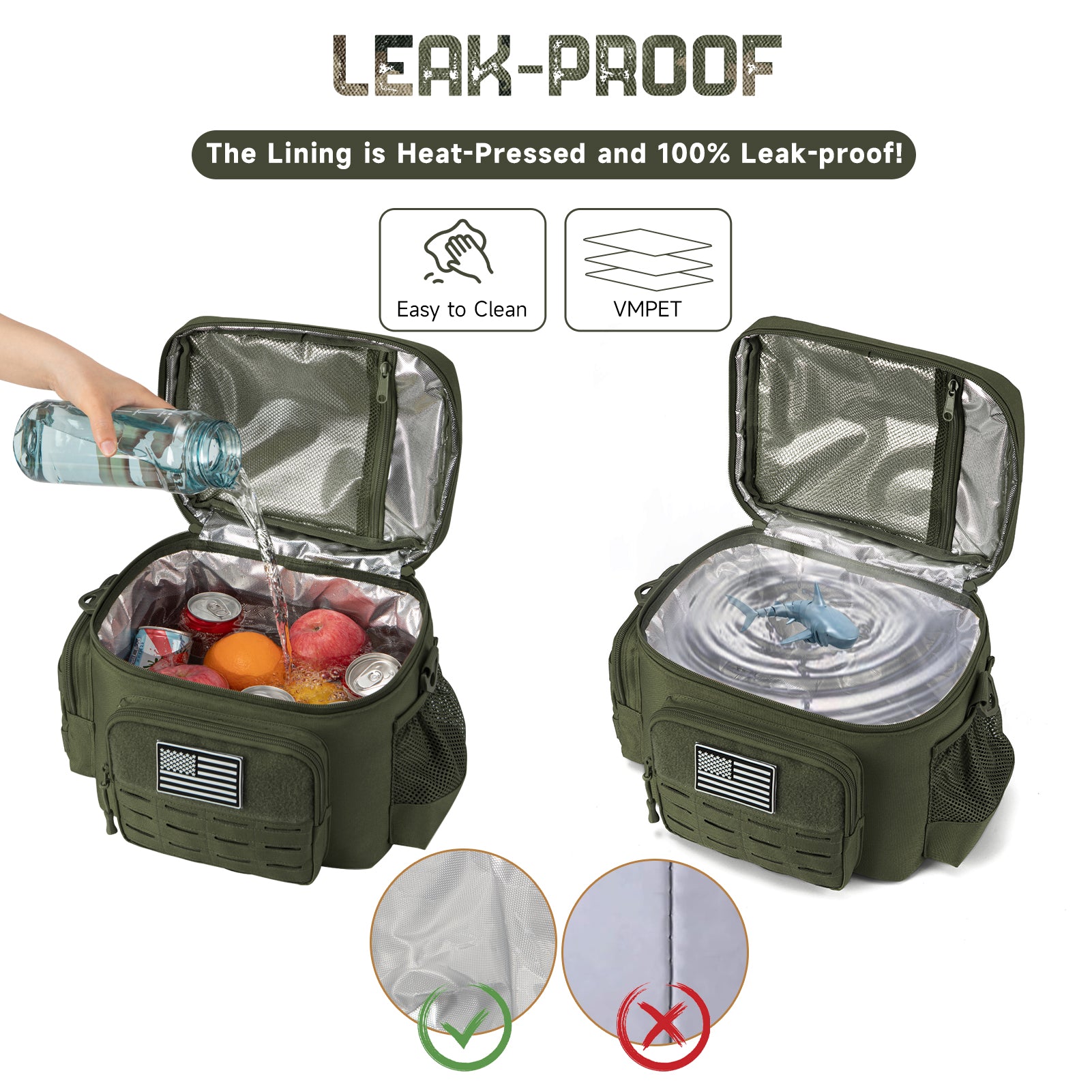 Men's Tactical Lunch Bag - Durable, Outdoor, Thermal Cooler