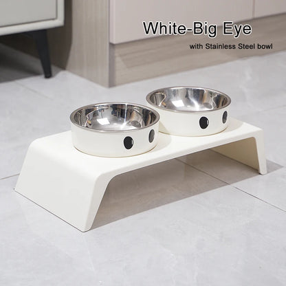 Elevated Dog Feeder Stand with Double Stainless Steel Bowls