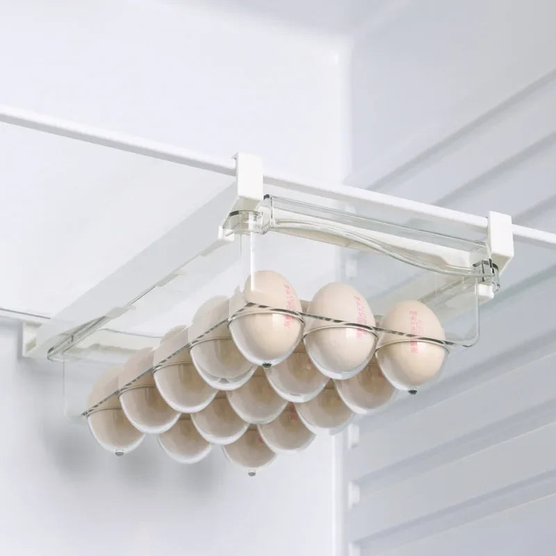 Refrigerator Drawer Storage Box - Sliding Plastic Organizer