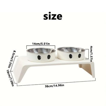 Elevated Dog Feeder Stand with Double Stainless Steel Bowls