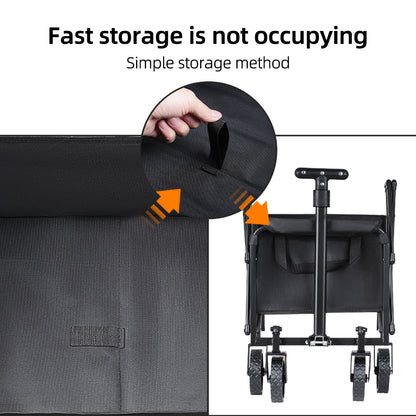 Heavy Duty Folding Cart: Outdoor Camping & Beach Wagon