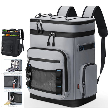 Waterproof Insulated Cooler Backpack - 30L Leak-Proof Design