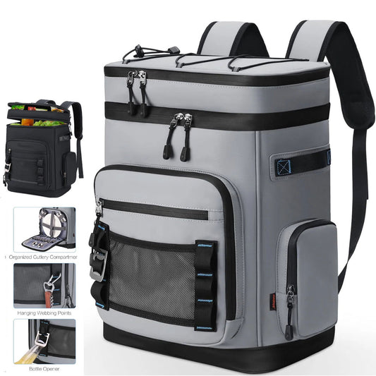 Waterproof Insulated Cooler Backpack - 30L Leak-Proof Design