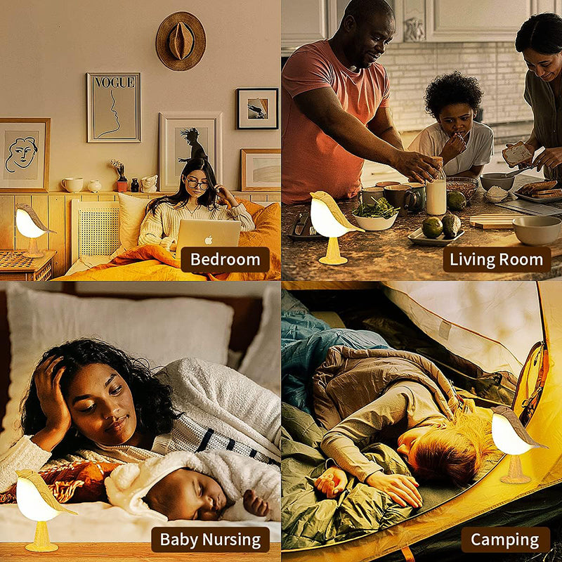 Cartoon LED Night Lamp - Touch Sensor Bedside Light for Kids