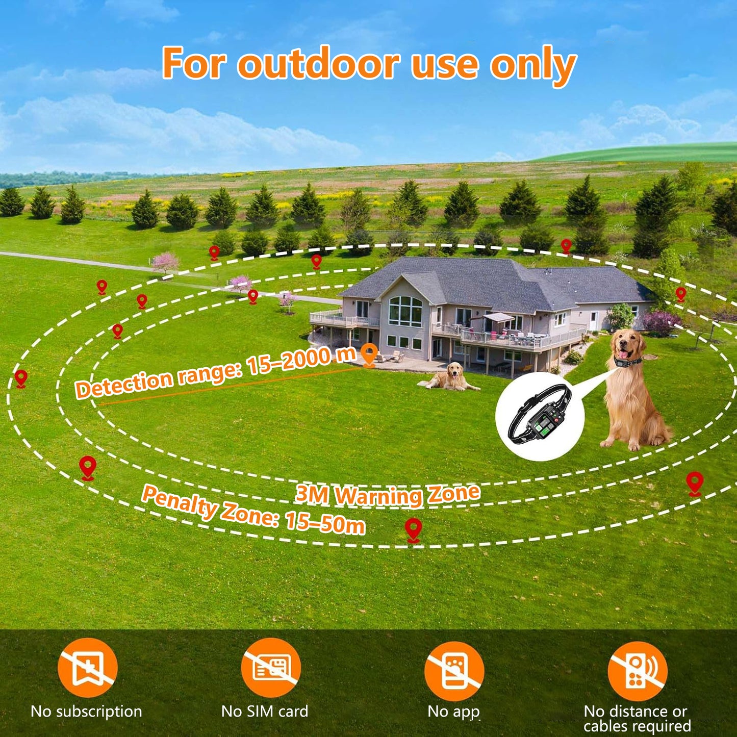 Satellite GPS Dog Fence - Wireless Electric Pet System