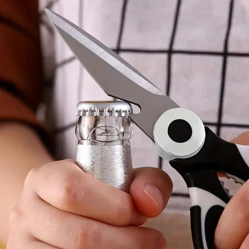 Multifunctional Kitchen Scissors - Stainless Steel, Food Safe