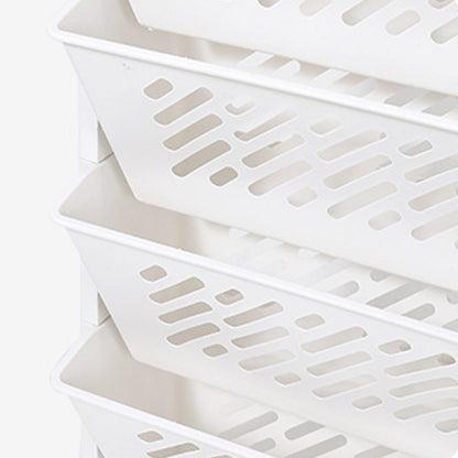 Movable Bookshelf 5-Tier Rotatable Storage Rack