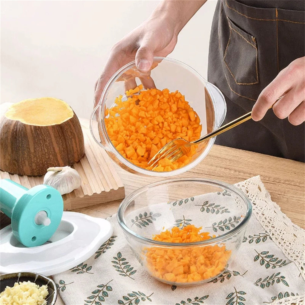Manual Meat Chopper - Efficient Garlic & Veggie Slicer