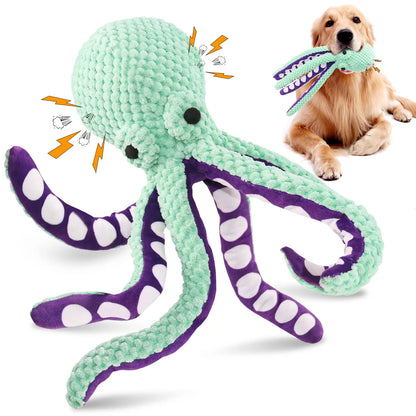 Interactive Plush Dog Toy - Squeaky, Durable & Bite Resistant