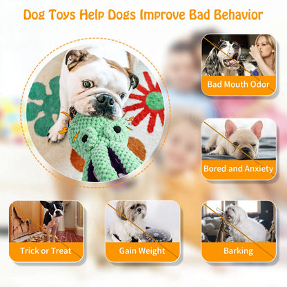 Interactive Plush Dog Toy - Squeaky, Durable & Bite Resistant