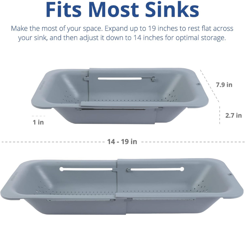 Expandable Sink Colander - Rinse, Drain & Dry Effortlessly