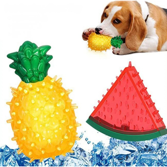 Pet Cooling Chew Toy: Reusable Ice Fruit Shapes for Dogs & Cats