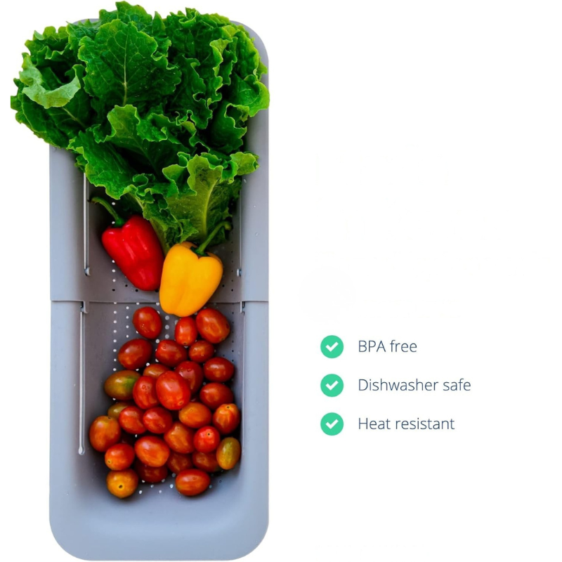 Expandable Sink Colander - Rinse, Drain & Dry Effortlessly