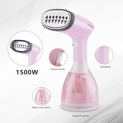 Handheld Garment Steamer 1500W - Fast-Heat Fabric Iron