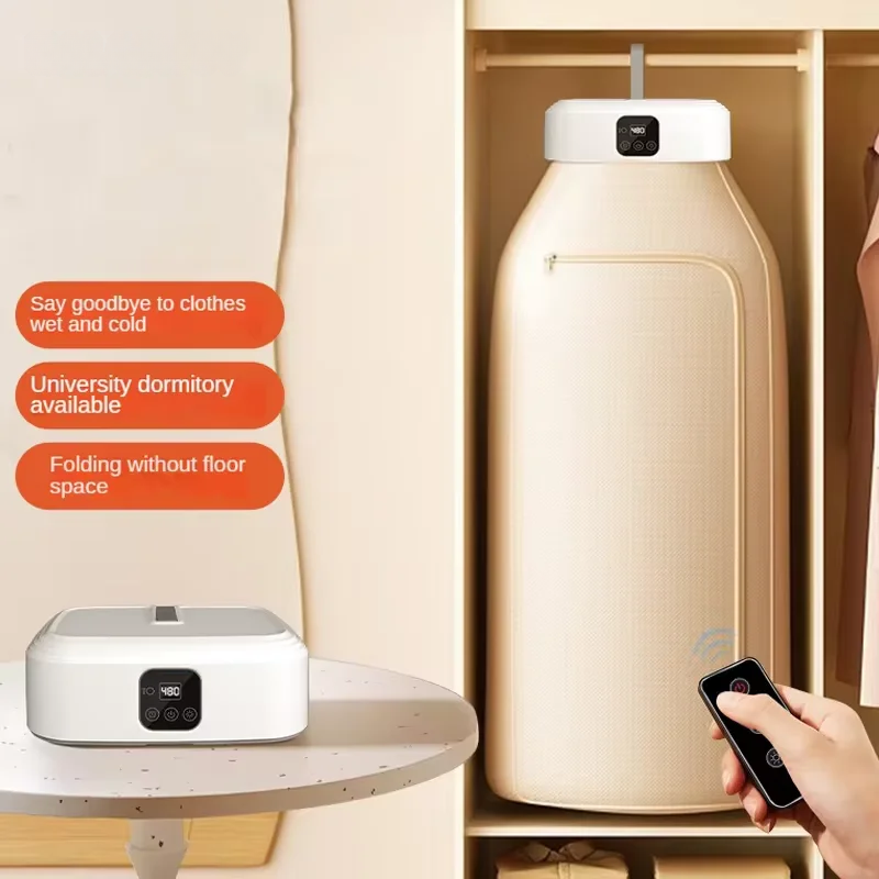 Electric Clothes Dryer with Remote - Warm Air & Timer