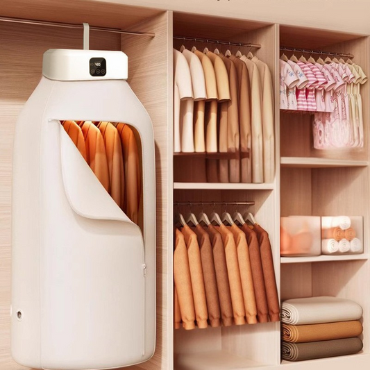 Electric Clothes Dryer with Remote - Warm Air & Timer