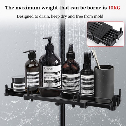 Adjustable Shower Shelf - Easy Install, No Drill, 18-26MM Fit
