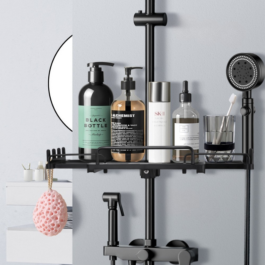Adjustable Shower Shelf - Easy Install, No Drill, 18-26MM Fit
