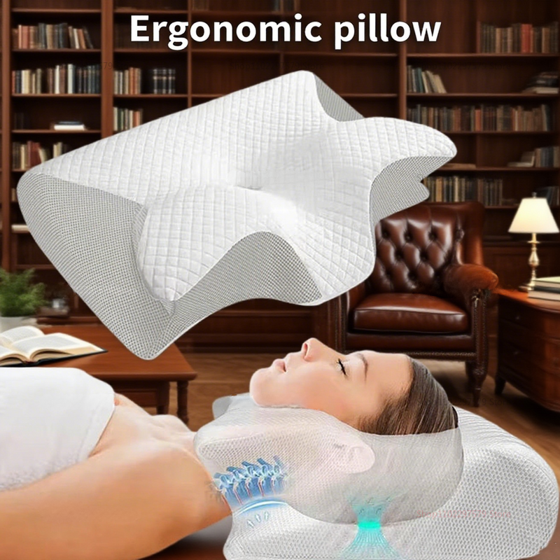 Memory Foam Pillow for Neck Pain Relief & Snoring Reduction