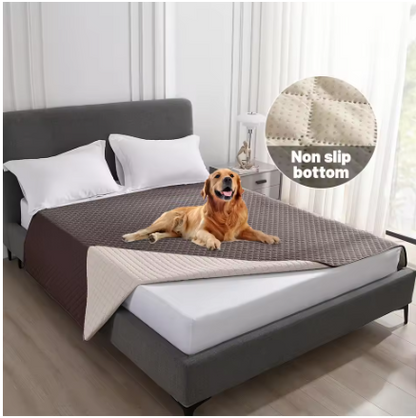 Waterproof Reversible Dog Blanket – 5-Layer Furniture Protector for Sofa, Bed & Car