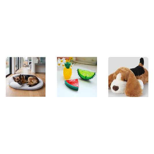 Cool & Calm Starter Bundle - Cooling Dog Bed, Pet Cooling Chew Toy, and Stress Relief Puppy Toy