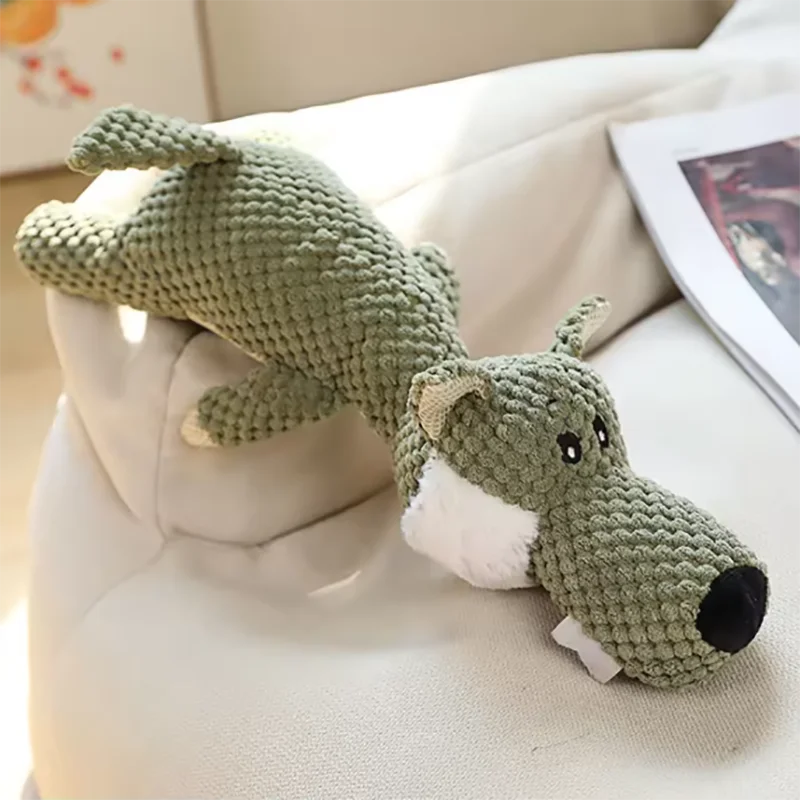 Bite-Resistant Plush Dog Toy - Lion, Wolf, Elephant