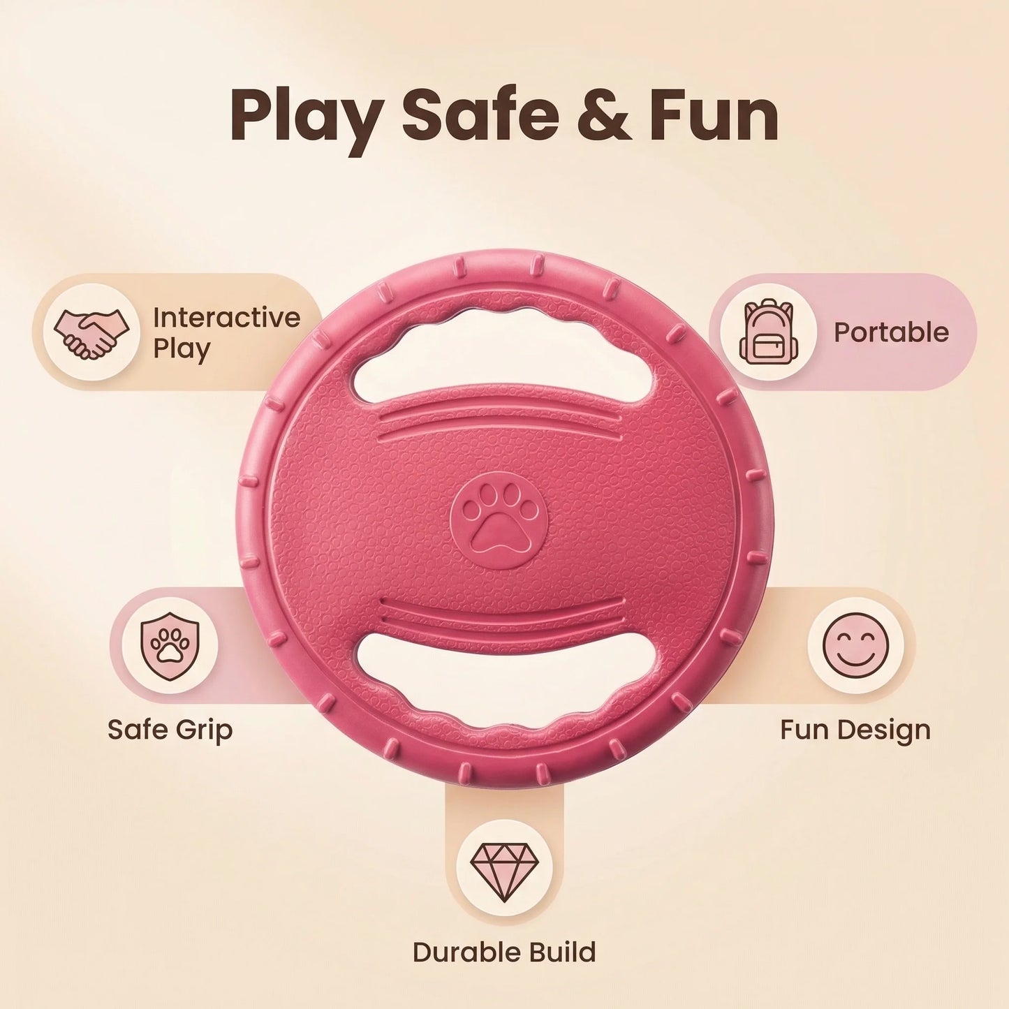 Dog Flying Disc - Durable Puppy Chew & Water Toy